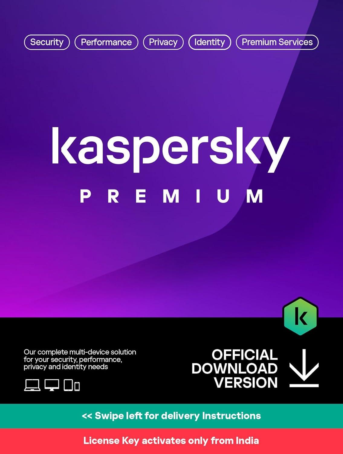 Kaspersky | Premium - Total Security (Ultimate Security) | 1 Device | 3 Years | Email Delivery in 1 Hour