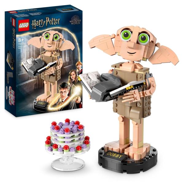 LEGO Harry Potter Dobby The House-Elf 76421 Building Toy Set (403 Pcs),Multicolor